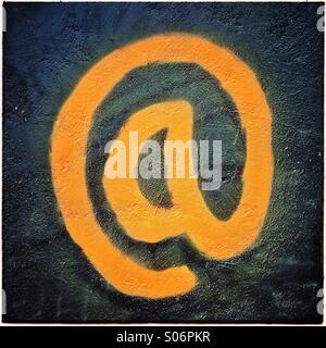 Envoyer un email @ arobase Banque D'Images