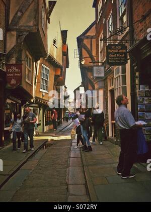 La Shambles York North Yorkshire England UK Banque D'Images