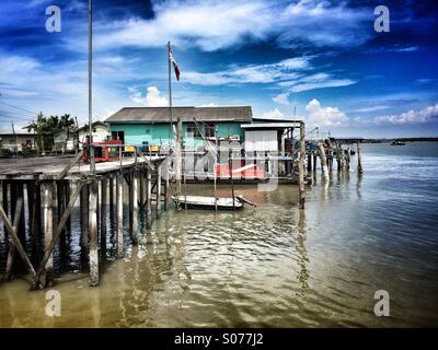 Village de pêcheurs de l'île du Crabe Malaisie Pulau Ketam Banque D'Images