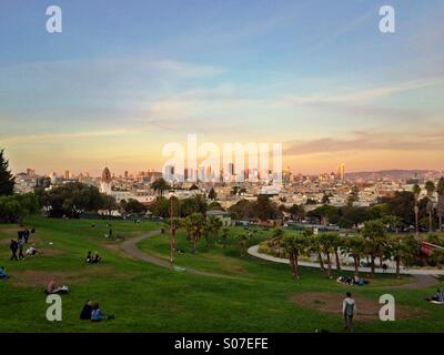 Mission Dolores Park, San Francisco , Californie Banque D'Images