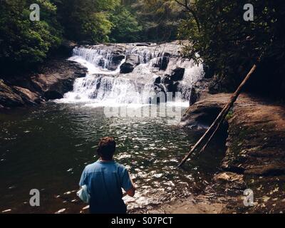 Dicks Creek Falls, GA. 2014 Banque D'Images