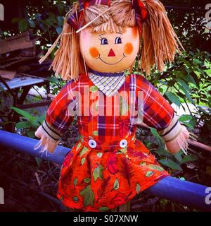 Poupée blonde scarecrow Banque D'Images