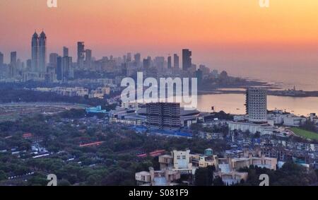 Une vue aérienne de la ville de Mumbai Banque D'Images