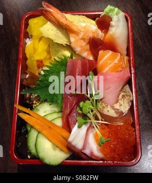 Chirashi bol. Banque D'Images