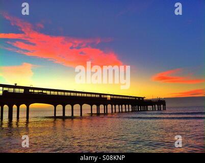 Sunrise boscombe pier Banque D'Images