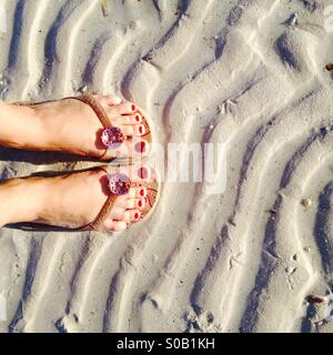 Pieds de femme Banque D'Images