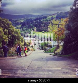 Le plus raide du monde street, Dunedin, Nouvelle-Zélande Banque D'Images