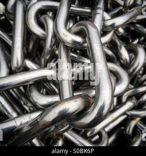 Un tas de liens metal chain Banque D'Images
