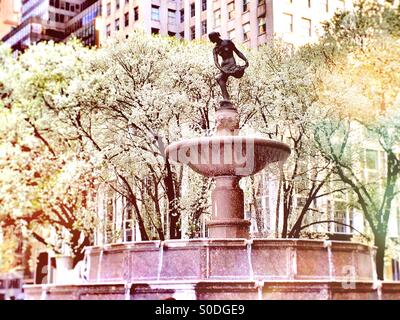 Fontaine de Pulitzer, NYC Banque D'Images