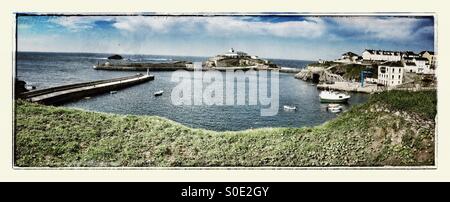 Port maritime de Tapia de Casariego dans les Asturies, Espagne Banque D'Images