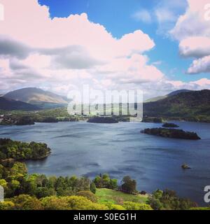 Avis de Derwent water de catbells, Lake District, Cumbria, England, UK Banque D'Images