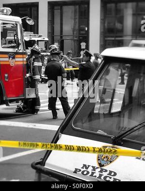 Site d'urgence de NEW YORK Banque D'Images