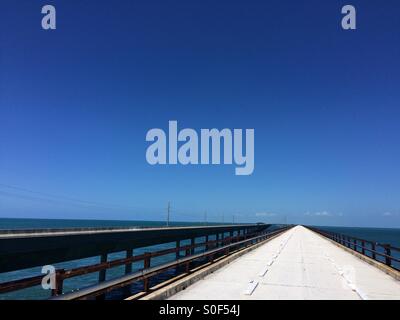 L'ancien Seven Mile Bridge sur les Florida Keys Banque D'Images