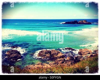 Plage à Tapia de Casariego, Asturias - Espagne Banque D'Images