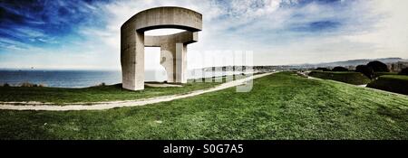 Vue panoramique de l'éloge de l'horizon de Gijon, Asturies - Espagne Banque D'Images