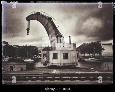 Grue à vapeur Fairbairn, Bristol, Royaume-Uni. C'est la seule à survivre n'importe où dans le monde. Banque D'Images