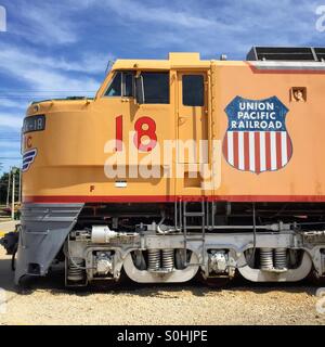 Union Pacific Railroad locomotive à turbine à gaz à l'Illinois Railroad Museum. Banque D'Images