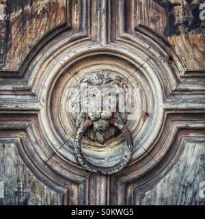 Tête de Lion heurtoir, Vienne, Autriche Banque D'Images