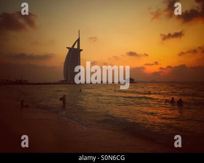 Burj al Arab Jumeirah Beach Dubai UAE Banque D'Images