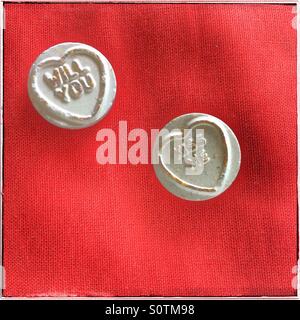 ''Allez-vous m'embrasser' twilightlover9897 des bonbons. Banque D'Images