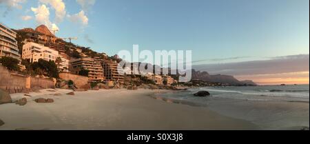 Vue panoramique sur Clifton beach à Cape town afrique du sud Banque D'Images