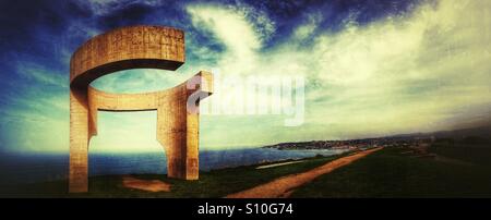 Éloge de l'horizon de Gijon, Asturies - Espagne Banque D'Images