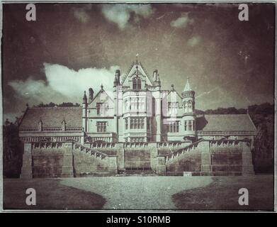 Une vieille plaque de verre photo effet photographique de Tyntesfield House. Cette maison victorienne gothique est situé près de Bristol, en Angleterre, et maintenant dans les soins de la National Trust. Photo © COLIN HOSKINS. Banque D'Images