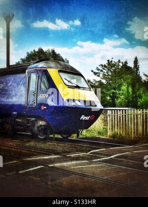 First Great Western train crossing. Banque D'Images