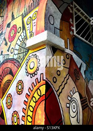 L'art de rue dans le quartier Little Haïti Miami Banque D'Images
