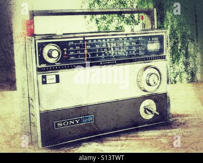 Sony Vintage radio transistor. Banque D'Images