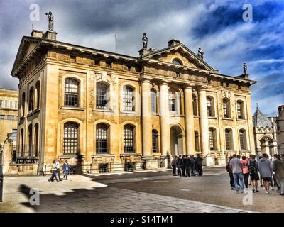 Le Clarendon Building, qui fait maintenant partie de la Bodleian Library, University of Oxford, Angleterre Banque D'Images