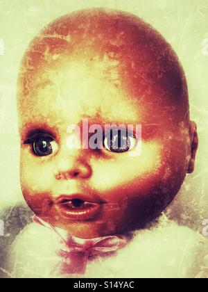 Tête de poupée bébé Banque D'Images