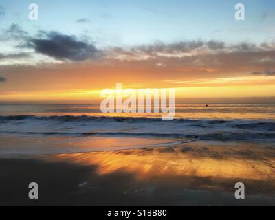 Sandbanks Poole Dorset Sunrise Banque D'Images