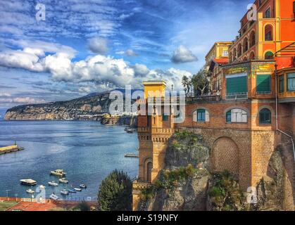 La côte de Sorrento, Italie Banque D'Images