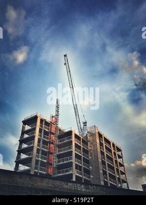Nouveau bloc d'appartement en construction dans le centre de Londres Banque D'Images