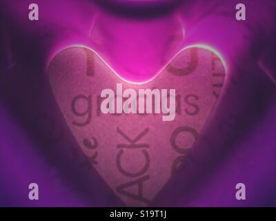 Gracias et coeur Banque D'Images