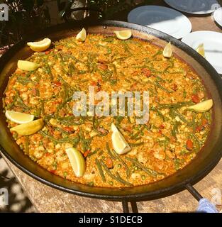 La Paella de fruits de mer Banque D'Images