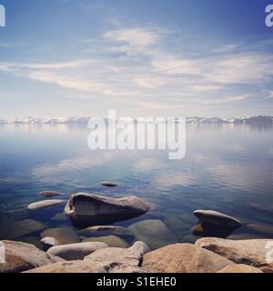 Sur le lac Tahoe de Incline Village, NV, USA. Banque D'Images