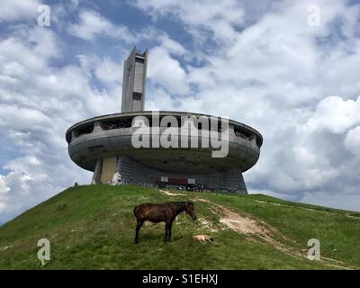 Monument à Buzludzha Balkans Central Banque D'Images