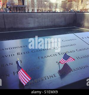 11 septembre National Memorial, New York City Banque D'Images