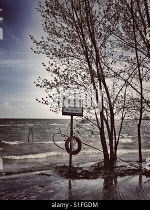 Une tempête est à l'horizon. Banque D'Images