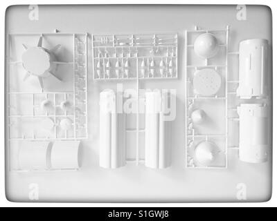 Saturne Airfix 1B Modèle 7 pièces fusée Apollo Banque D'Images