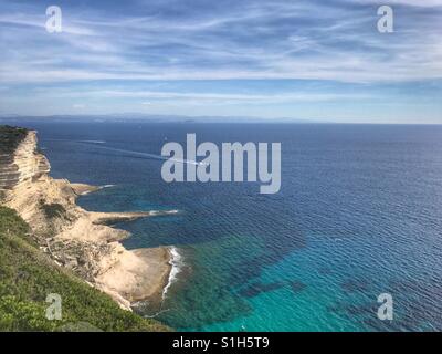 Côte de la Corse, près de Bonifacio, Corse, France Banque D'Images