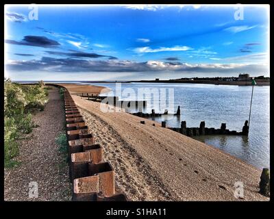 Bawdsey Quay dans la soirée Banque D'Images