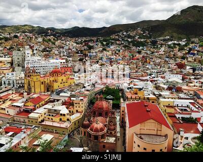 Vue sur Guanajuato, Mexique Banque D'Images