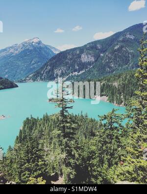 Diablo Lake, WA Banque D'Images