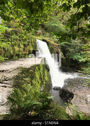 Sgwd Clun-Gwyn ( chute d'automne de l'white meadow') dans le parc national de Brecon Beacons Banque D'Images