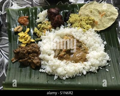 Sadya Kerala fête traditionnelle Banque D'Images