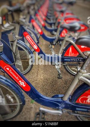 Système de location de vélos à Londres Uk Banque D'Images