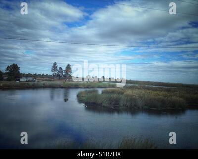 Sacramento-San Joaquin River delta paysage. Banque D'Images